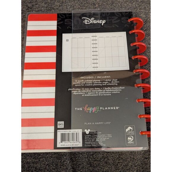 Disney Mickey Mouse "Plan Your Dreams" 12-Month Undated Vertical Layout Happy Pl - Picture 3 of 5